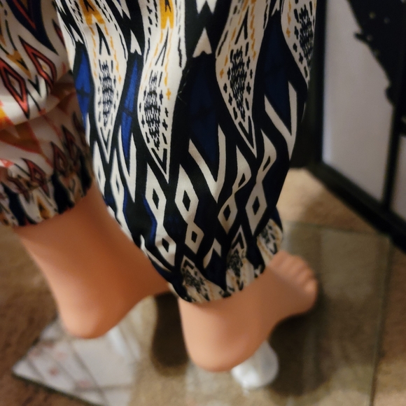 BOHEMIAN GEOMETRIC TRIBAL ART LADIES HAREEM PANTS IN BRIGHT COLORS/SIZE SMALL - Picture 9 of 12